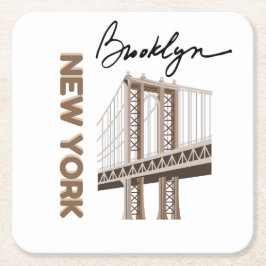 NEW YORK VIERKANTE KARTONNEN ONDERZETTER