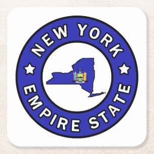 New York Vierkante Kartonnen Onderzetter