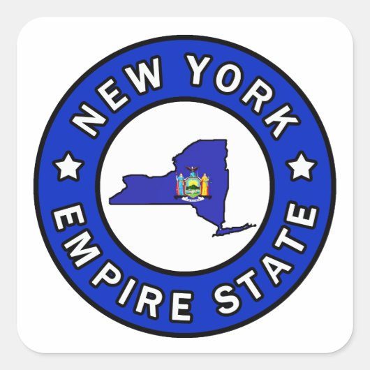 New York Vierkante Sticker (Voorkant)