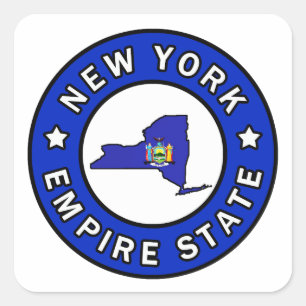 New York Vierkante Sticker