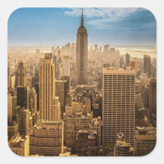New York Vierkante Sticker