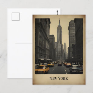 New York vintage poster Briefkaart
