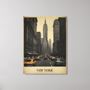 New York vintage poster Canvas Afdruk