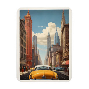 New York vintage poster Magneet