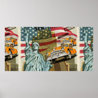 New York vintage poster. Poster
