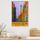 New York Vintage Travel Poster (Keuken)