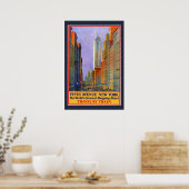 New York Vintage Travel Poster (Keuken)