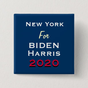 New York voor de Campagne BIDEN HARRIS 2020 Button