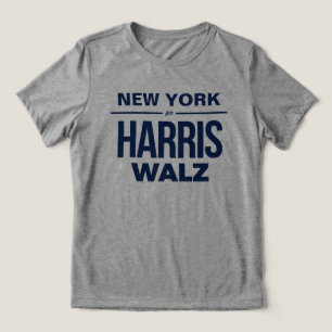 New York voor Harris Walz Tri-Blend Shirt