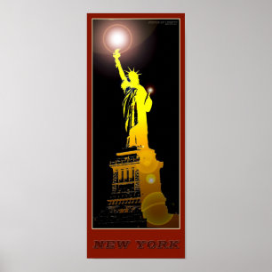 New York Vrijheidsbeeld - 03 - reisaffiche Poster