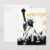 New York Vrijheidsbeeld Briefkaart (Voorkant / Achterkant)