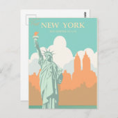 New York Vrijheidsbeeld  Briefkaart (Voorkant / Achterkant)