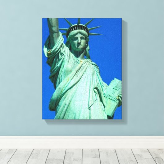 New York, Vrijheidsbeeld Canvas Afdruk (Insitu (Houten vloer))