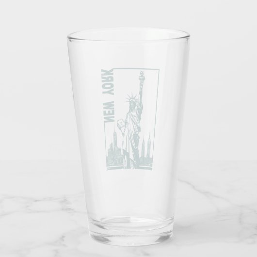 New York-Vrijheidsbeeld Glas (Achterkant)