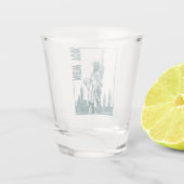 New York-Vrijheidsbeeld Shot Glas (Achterkant)