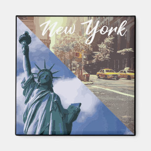 New York Vrijheidsbeeld Taxi Magneet