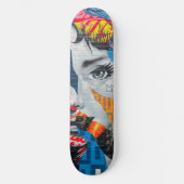 New York Vrouw Portret Skateboard (Voorkant)