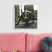 New York Wall Street Bull sur toile (Insitu(Salon))