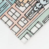 New York waterverf Fleece Deken (Hoek)