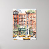 New York waterverf kunst Canvas Afdruk (Voorkant)
