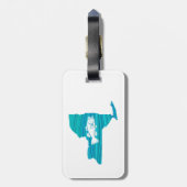 New York Wave Gevist Bagagelabel (Achterkant verticaal)