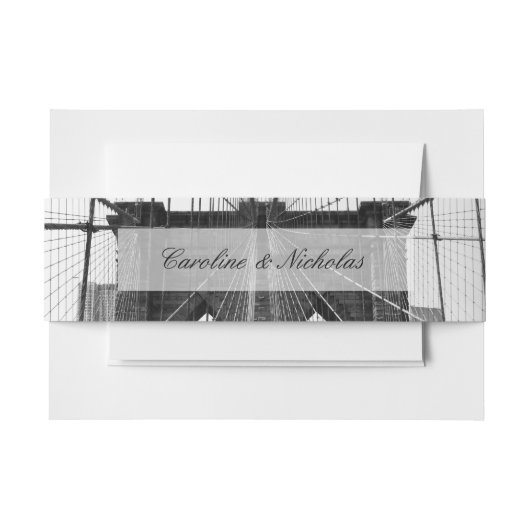 New York Wedding NYC Brooklyn Bridge Uitnodigingen Wikkel (Voorkant Voorbeeld)