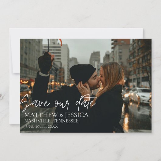 New York Wedding Photo Save the Date (Voorkant)