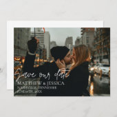 New York Wedding Photo Save the Date (Voorkant / Achterkant)