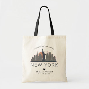New York Wedding Stijlvolle Skyline Tote Bag