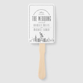 New York Wedding | Trouwprogramma Hand Fan Handwaaier (Voorkant)