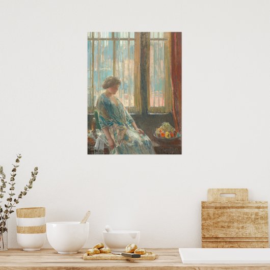 New York Window - Childe Hassam Fine Art Poster (Keuken)