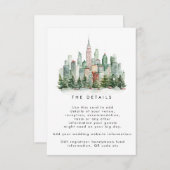 New York winter wedding details information card Informatiekaartje (Voorkant / Achterkant)