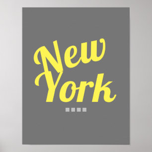 New York woord art typografie poster modern