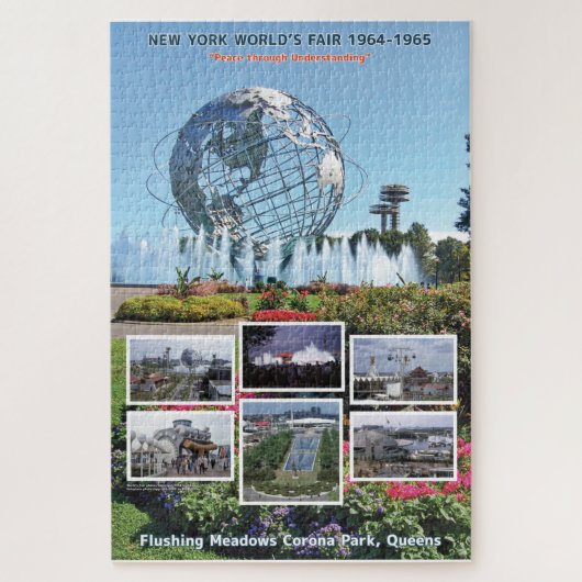 New York World's Fair Puzzle (avec lettrage) (Vertical)