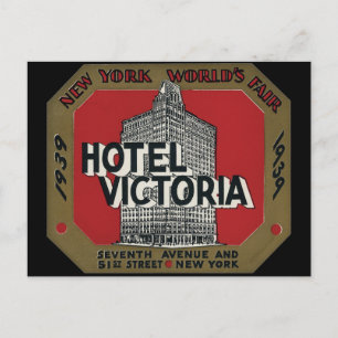 New York World's Fair Vintage Travel Label Briefkaart