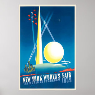 New York World's Fair Wereld van Morgen1939 Poster