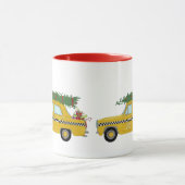 New York Yellow Cab Taxi-kerstboom Mok (Midden)