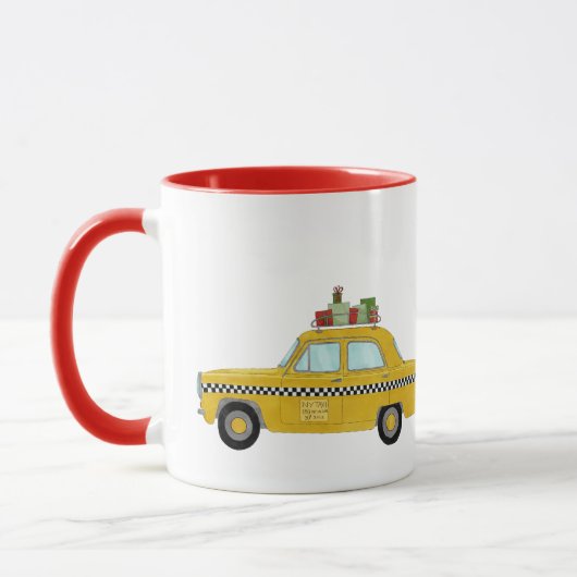 New York Yellow Cab Taxi-kerstcadeaus Mok (Links)