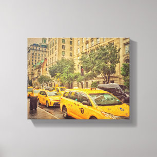 New York Yellow Cabs Canvas Afdruk