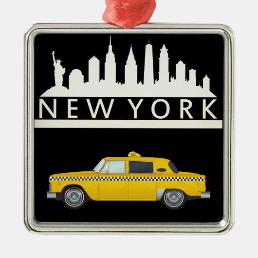New York Yellow Taxi Cab - Ornament (Voorkant)