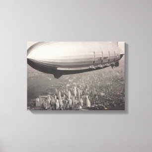New York Zeppelin Canvas Afdruk