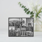 new york zwart - wit briefkaart (Staand voorkant)