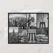 new york zwart - wit briefkaart (Voorkant / Achterkant)