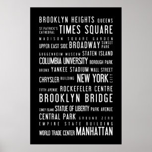 New York zwart-wit poster