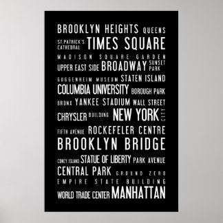 New York zwart-wit poster