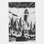 New York zwart-wit Theedoek (Verticaal)