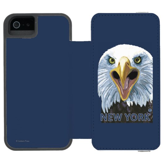 New YorkEagle Up Close Incipio iPhone Portemonnee Hoesje (Agenda Open)