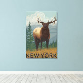 New YorkElk Scene Canvas Afdruk (Insitu (Houten vloer))