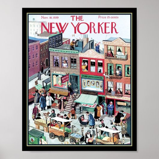 New Yorker Hoesje van het dagelijks leven in New Y Poster (Voorkant)