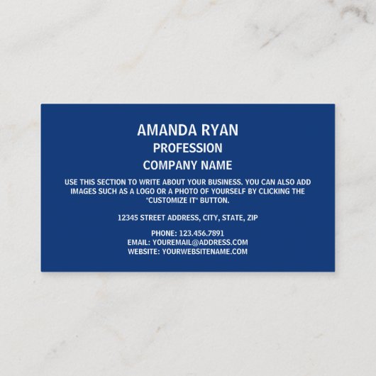 New Yorker Seal, Seal of New York Visitekaartje (Achterkant)